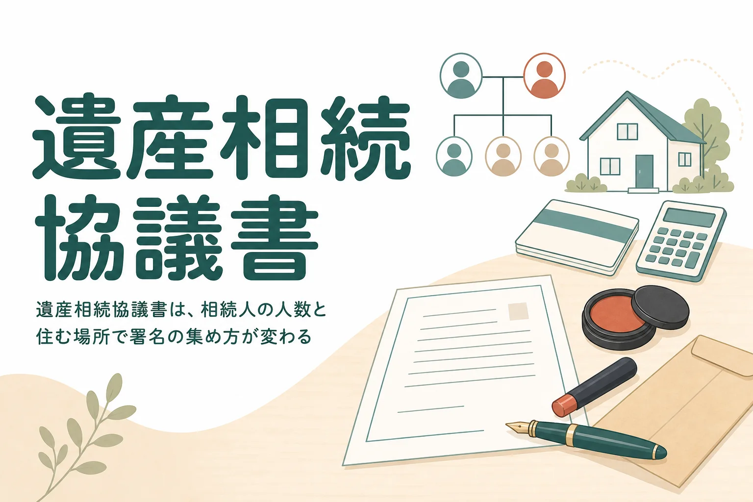 遺産相続協議書の作り方を相続人のケース別に確認する記事のアイキャッチ