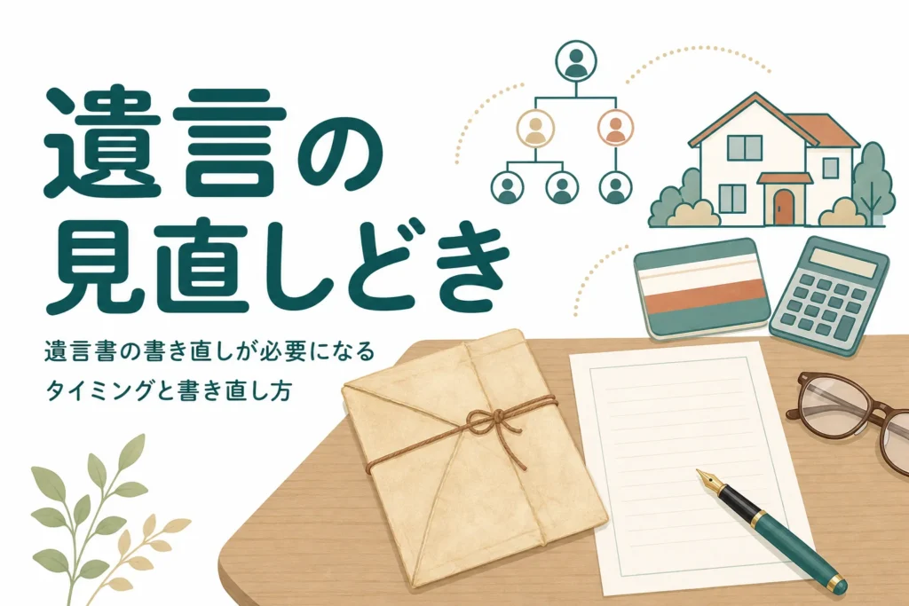 遺言書を書き直したほうがいいタイミングと書き直し方を解説する記事のアイキャッチ