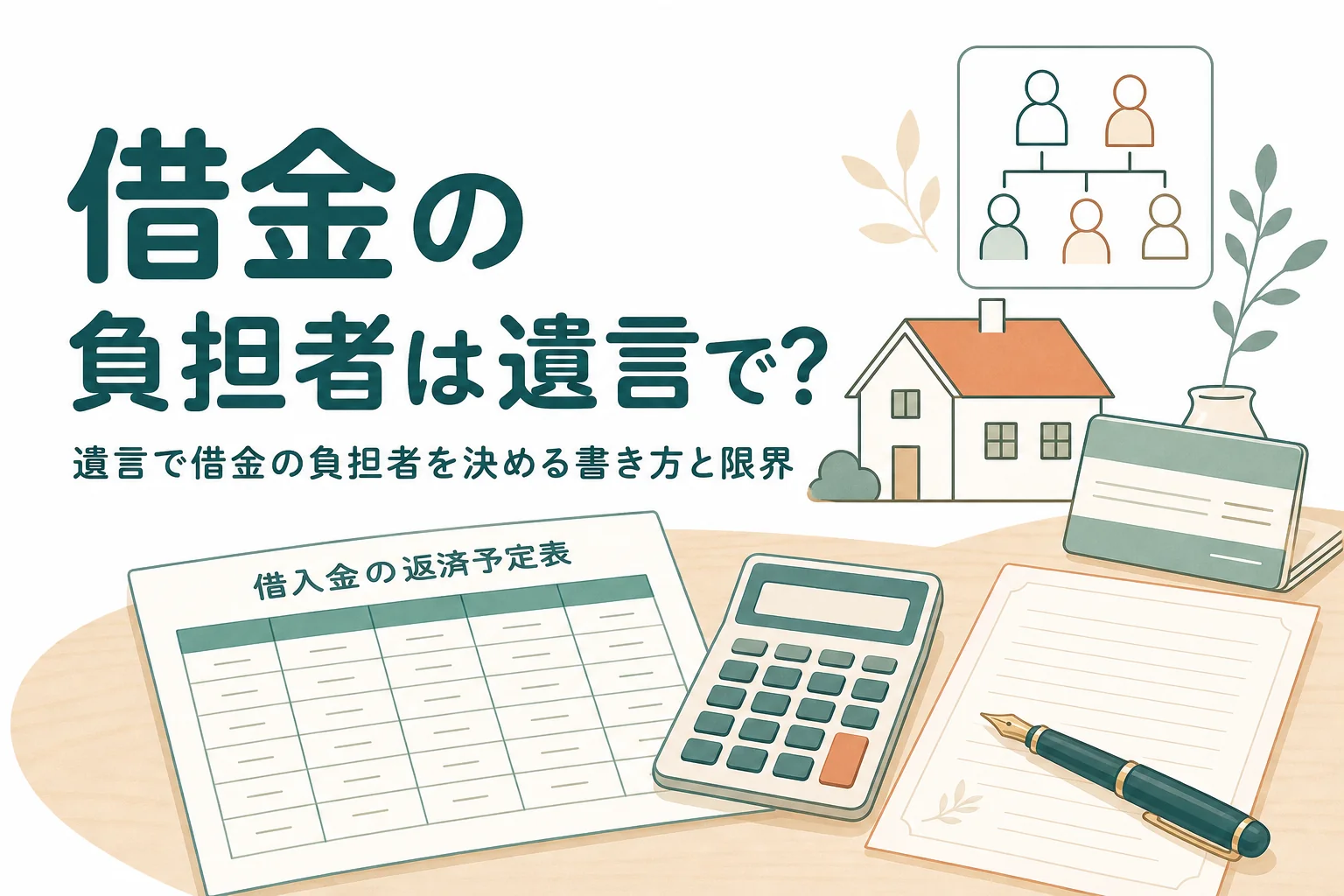遺言で借金の負担者を決める書き方と限界を説明する記事のアイキャッチ