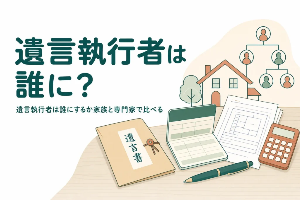 遺言執行者を家族にするか専門家にするかを比べる記事のアイキャッチ