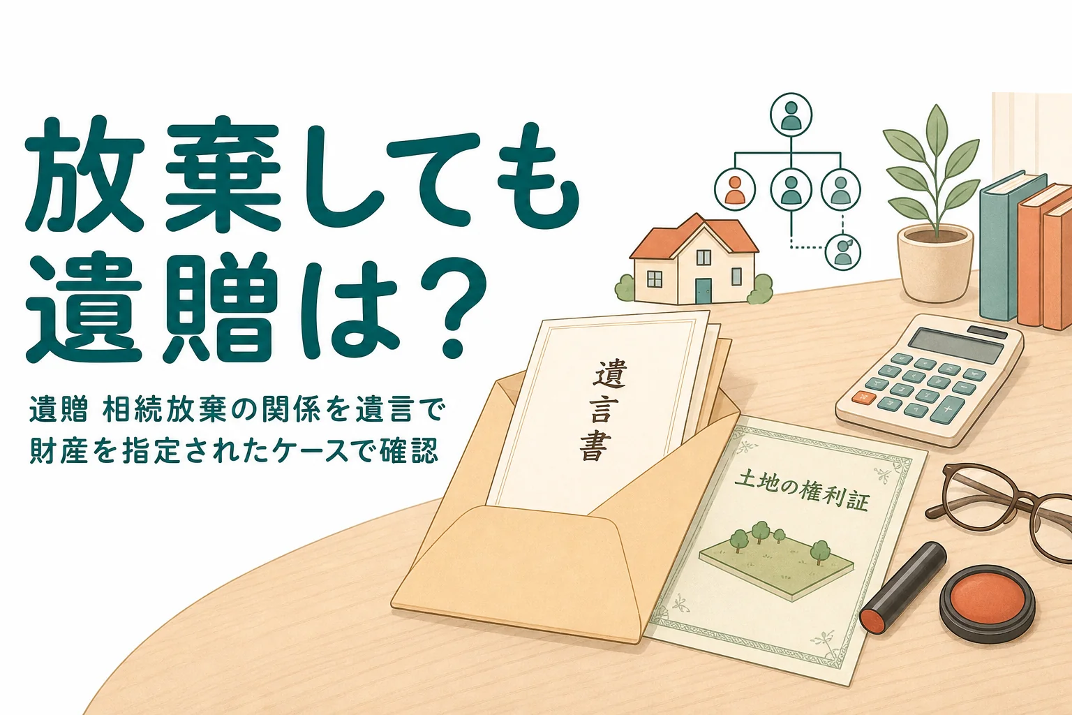 相続放棄しても遺贈を受けられるかを遺言の書き方別に確認する記事のアイキャッチ