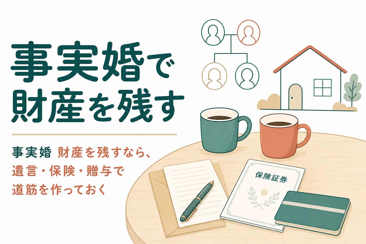 事実婚のパートナーに財産を残す方法と相続税の注意点を解説する記事のアイキャッチ