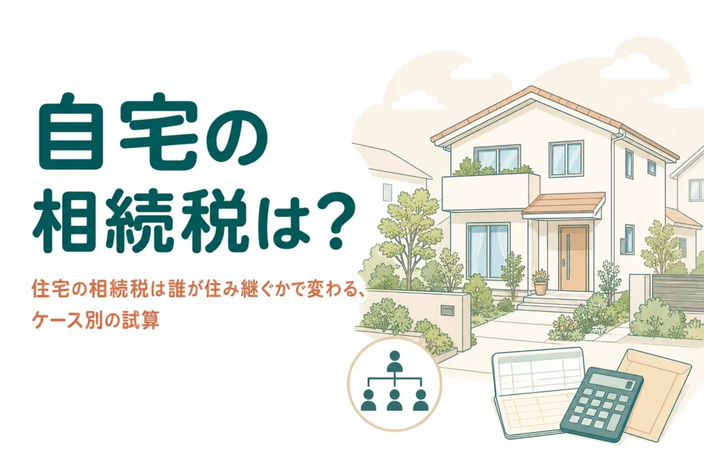 住宅の相続税を住む人別に試算する記事のアイキャッチ