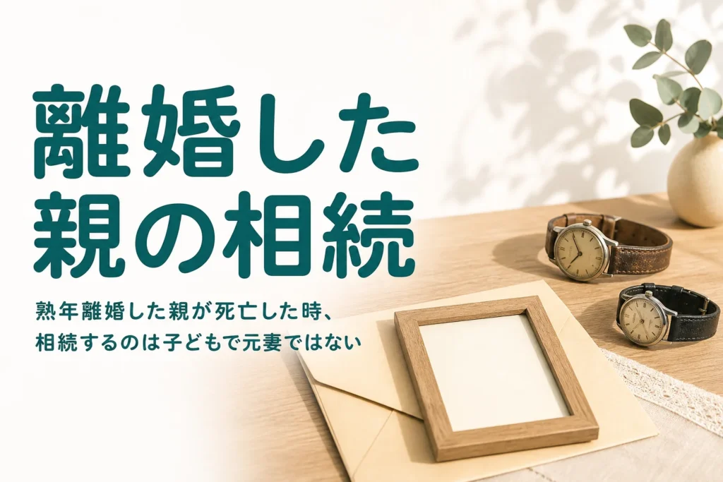 熟年離婚した親が亡くなった時に、子どもが相続で気をつけたい点を解説する記事のアイキャッチ