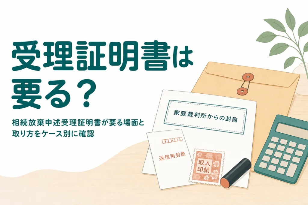 相続放棄申述受理証明書が要る場面と取り方をケース別に解説する記事のアイキャッチ