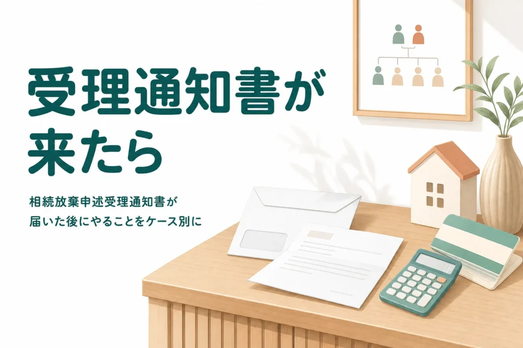 相続放棄申述受理通知書が届いた後の対応をケース別に解説する記事のアイキャッチ