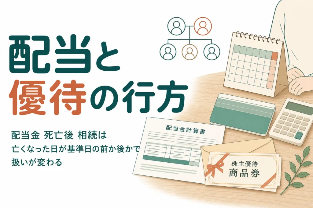 株主優待や配当金を相続でどう扱うかを解説する記事のアイキャッチ