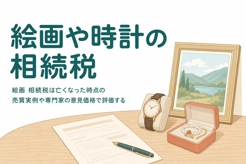 絵画や時計を相続した時の相続税と形見分け前の評価をケース別に確認する記事のアイキャッチ
