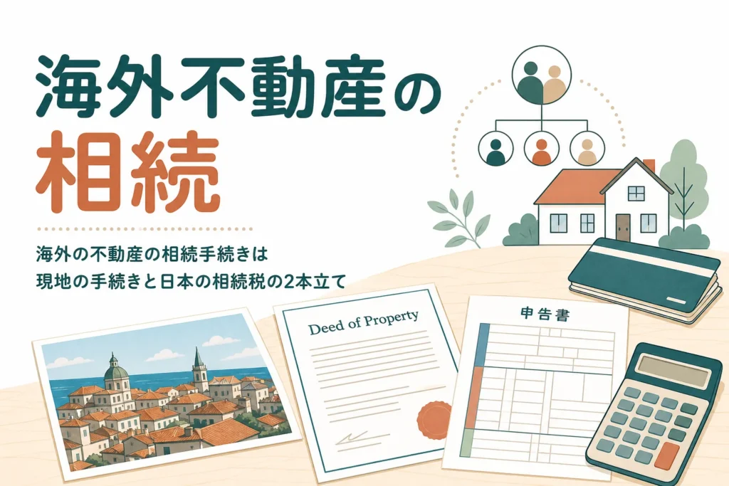 海外にある不動産を相続した時の現地の手続きと日本の相続税を解説する記事のアイキャッチ