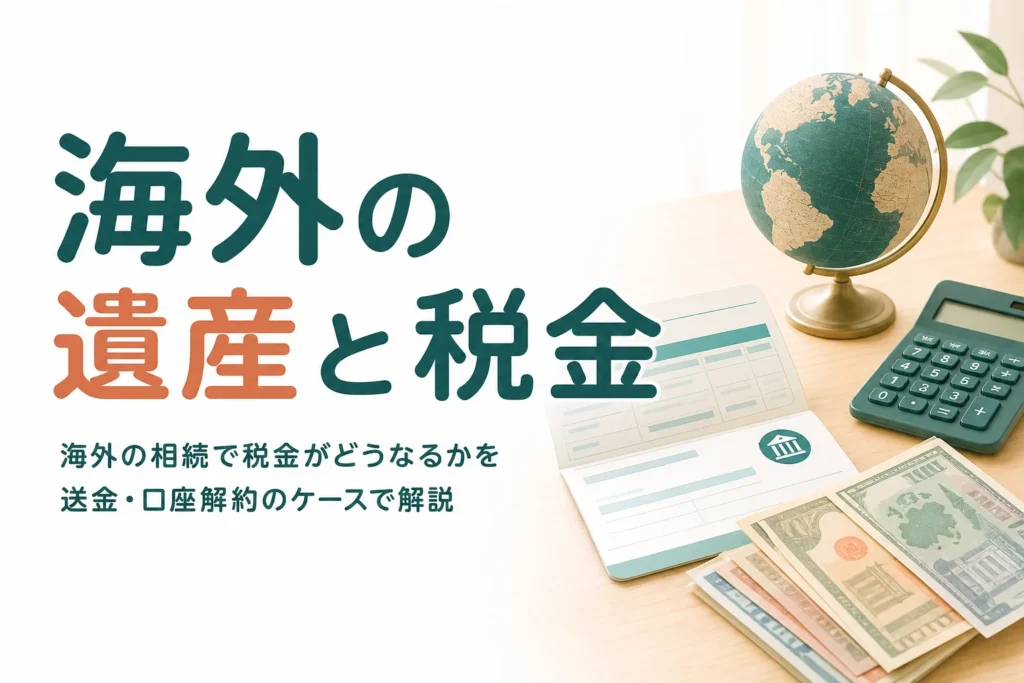 海外の遺産を相続した時の税金と送金・口座解約の注意点をケース別に解説する記事のアイキャッチ