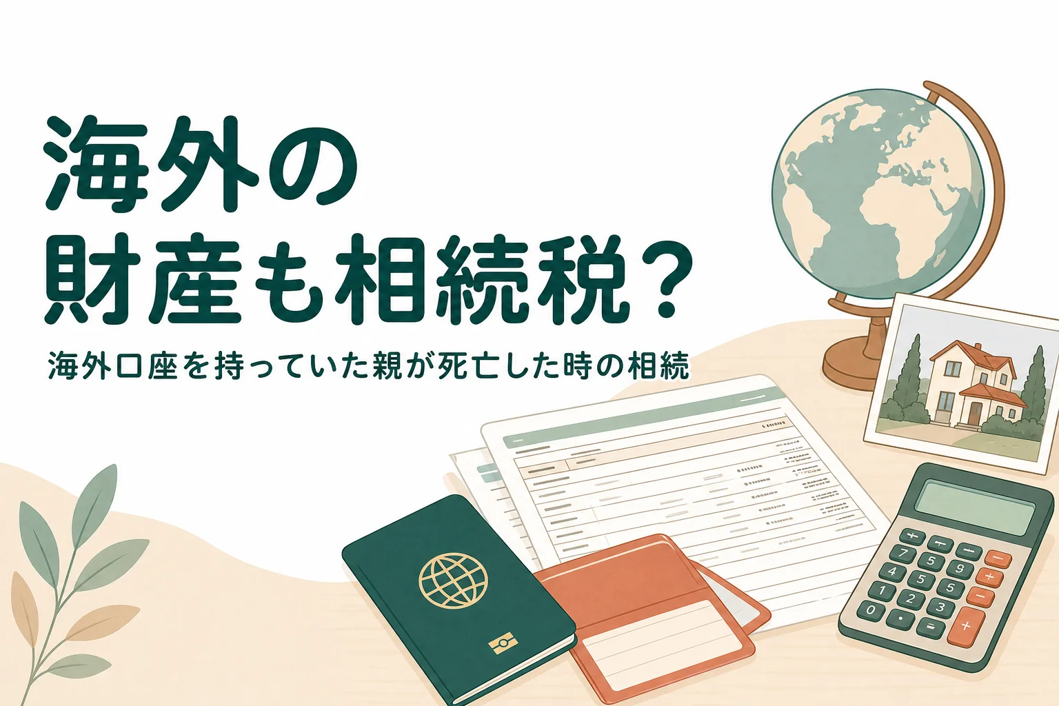 海外に口座や不動産を持っていた親が亡くなった時の相続を解説する記事のアイキャッチ