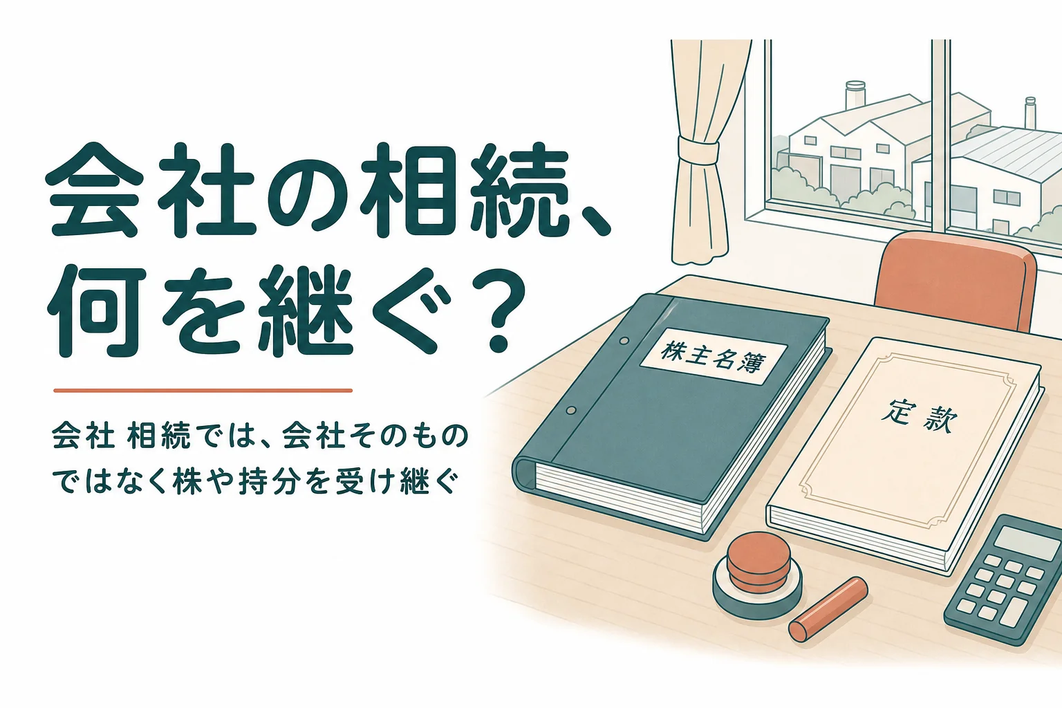 社長が亡くなった時に会社の株や持分を誰がどう受け継ぐかをケース別に解説する記事のアイキャッチ