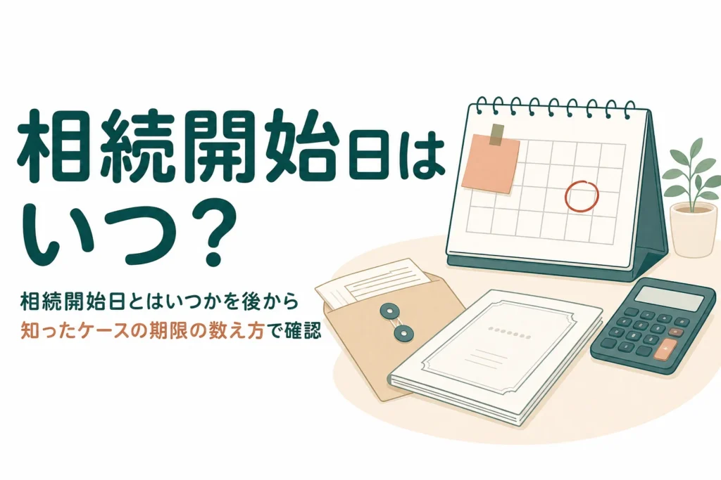 相続開始日とはいつかを後から知ったケースの数え方で確認する記事のアイキャッチ