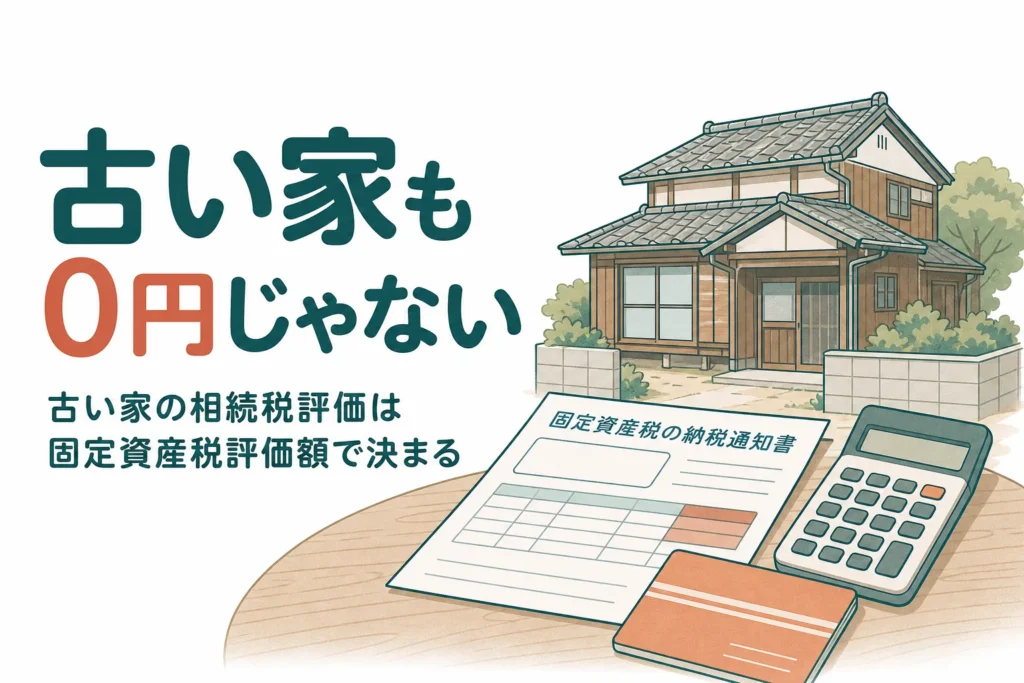 親の古い家でも相続税評価が0円にならない理由と確かめ方を解説する記事のアイキャッチ