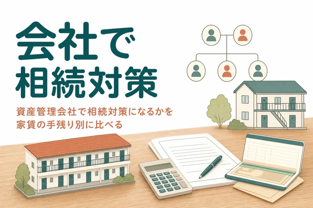 資産管理会社で相続対策になるかを家賃収入別に比べる記事のアイキャッチ