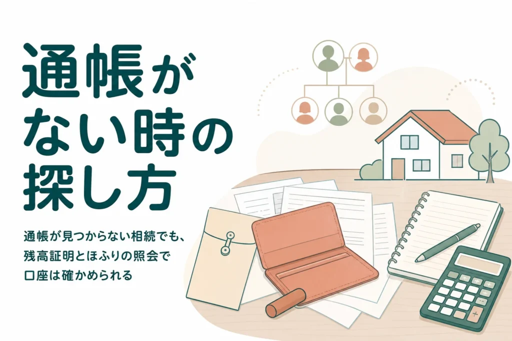 親の通帳や証券が見つからない時に相続財産を確認する方法を解説する記事のアイキャッチ