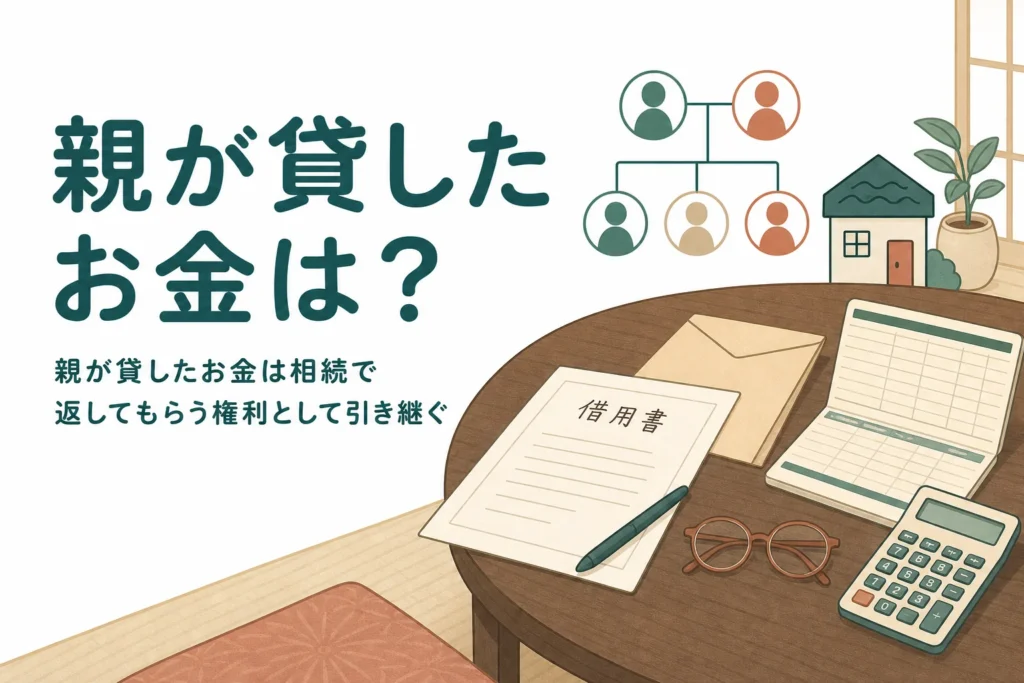 親が親戚に貸していたお金が相続財産になるかと、取り立ての考え方を解説する記事のアイキャッチ