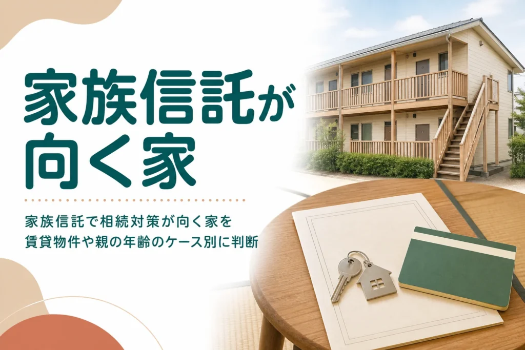 家族信託で相続対策が向く家を賃貸物件ありや親が高齢のケース別に判断する記事のアイキャッチ