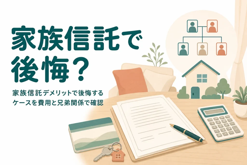 家族信託のデメリットで後悔するケースを確かめる記事のアイキャッチ