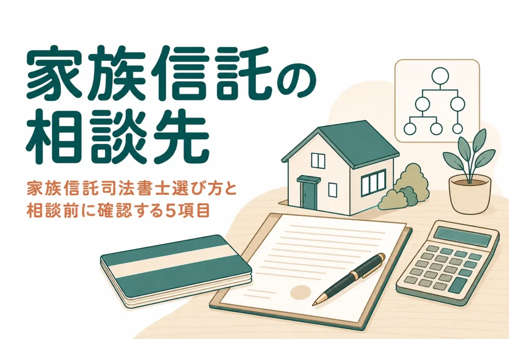家族信託を司法書士に頼む時の選び方を解説する記事のアイキャッチ