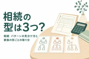 相続のパターンの見分け方と、パターンごとの取り分を解説する記事のアイキャッチ