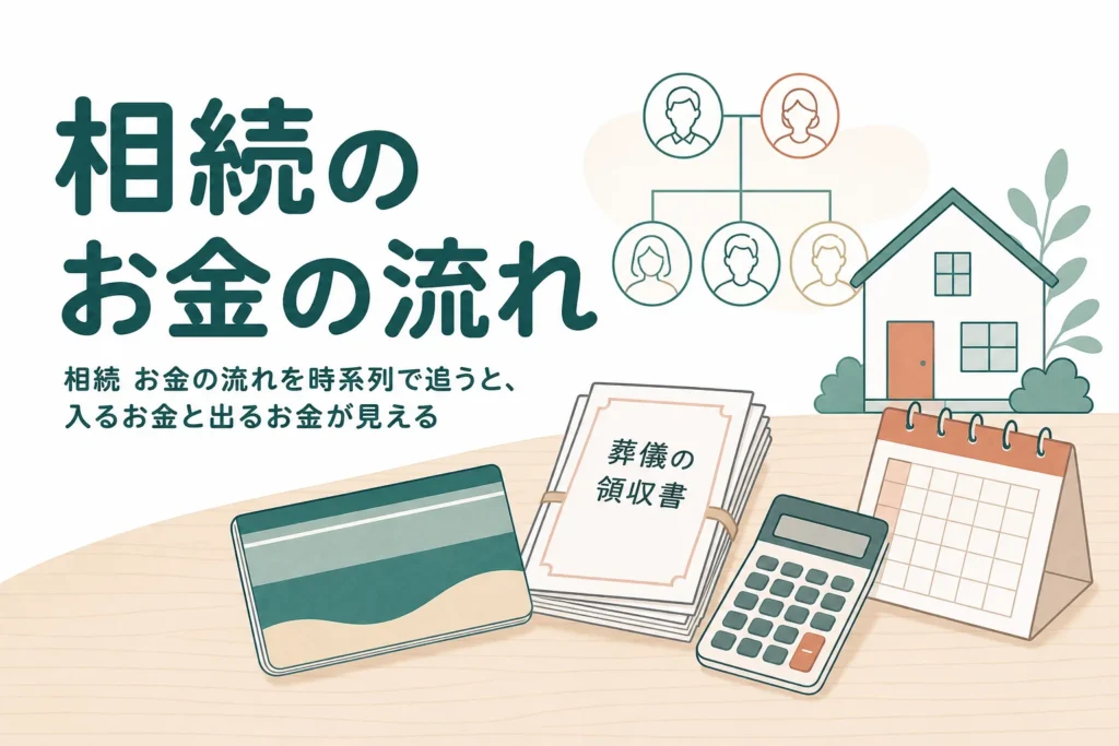 相続で入るお金と出るお金を時系列で追う記事のアイキャッチ