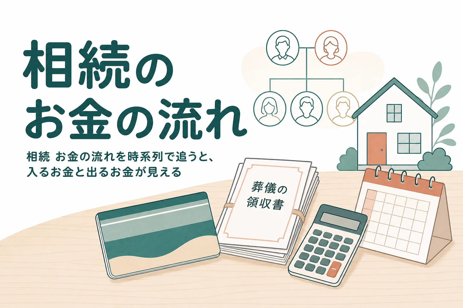 相続で入るお金と出るお金を時系列で追う記事のアイキャッチ