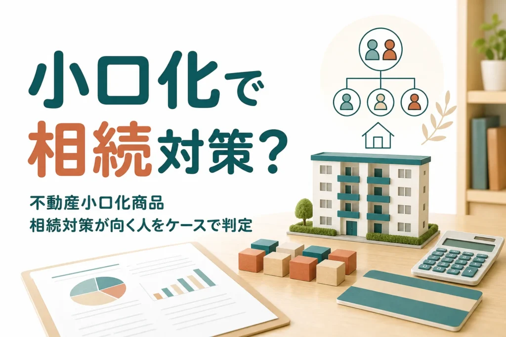 不動産小口化商品で相続対策になるか、向いている人のケースを解説する記事のアイキャッチ