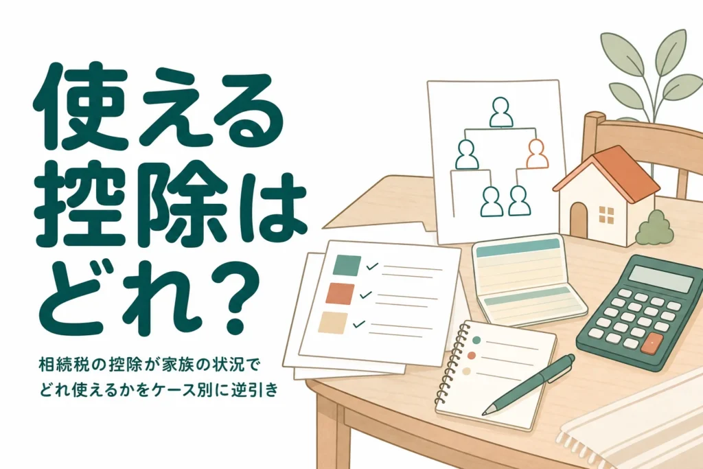 相続税の控除が家族の状況でどれ使えるかを逆引きする記事のアイキャッチ