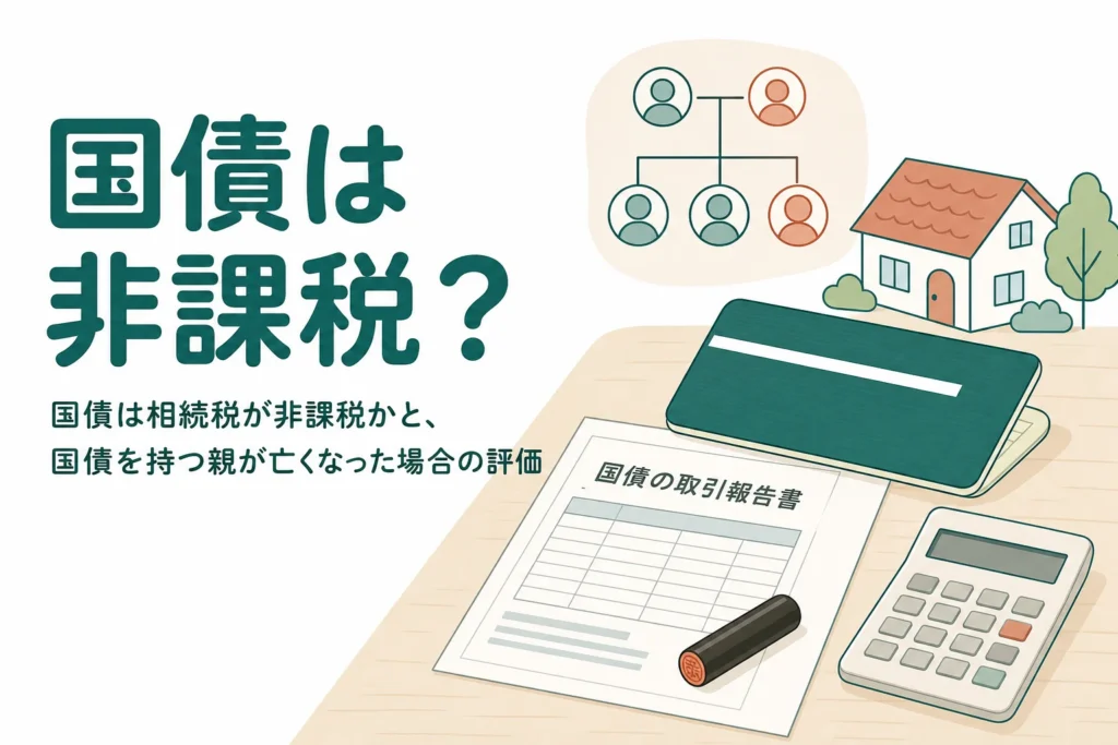 国債が相続税の非課税財産かと、個人向け国債の評価を解説する記事のアイキャッチ