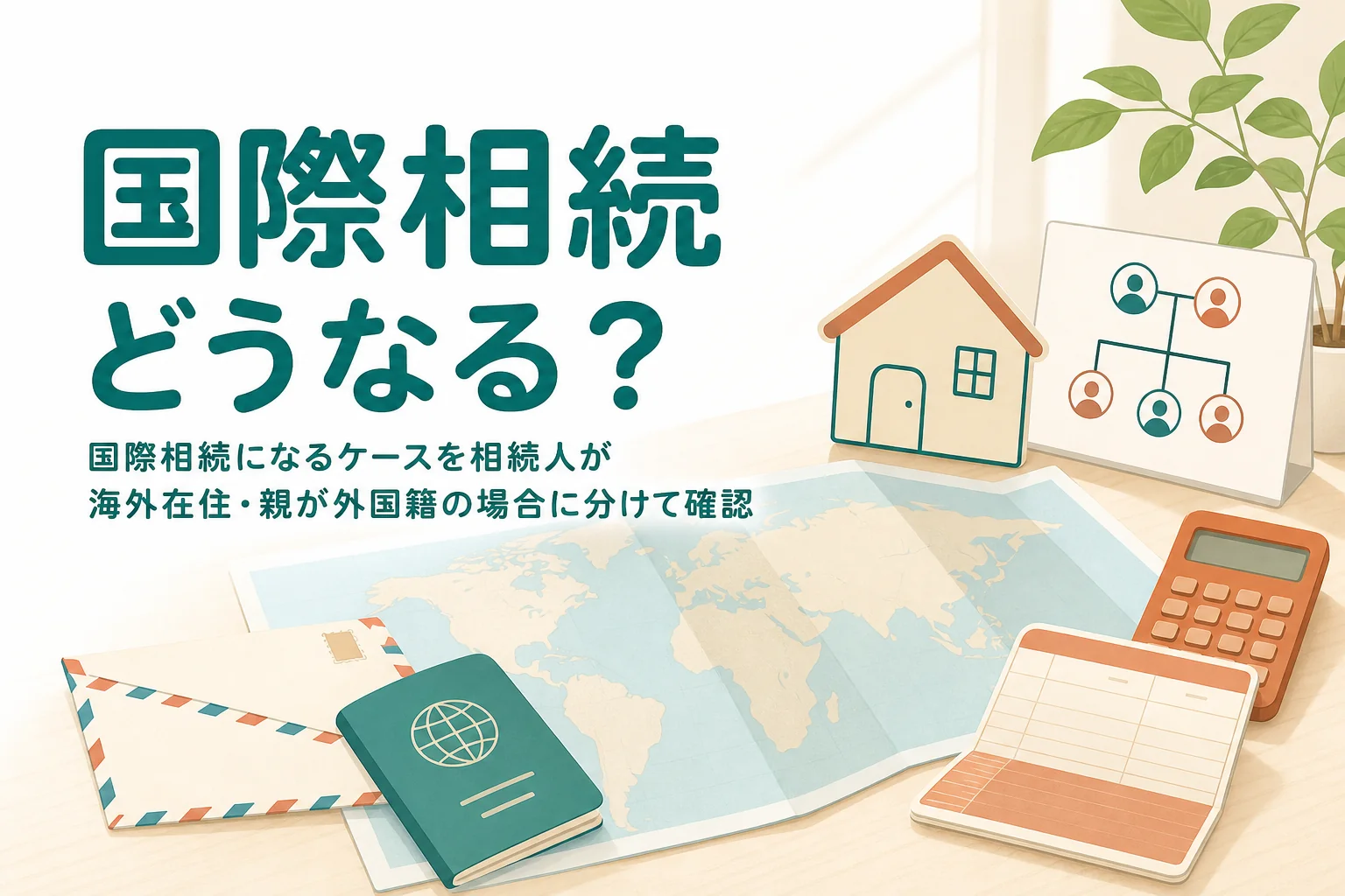 国際相続になるケースを相続人が海外在住・親が外国籍の場合に分けて確認する記事のアイキャッチ