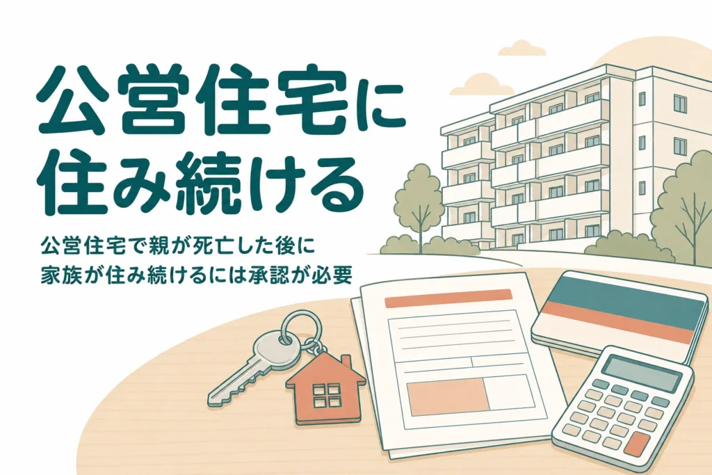 公営住宅に住んでいた親が亡くなった時に家族が住み続けられるかを解説する記事のアイキャッチ
