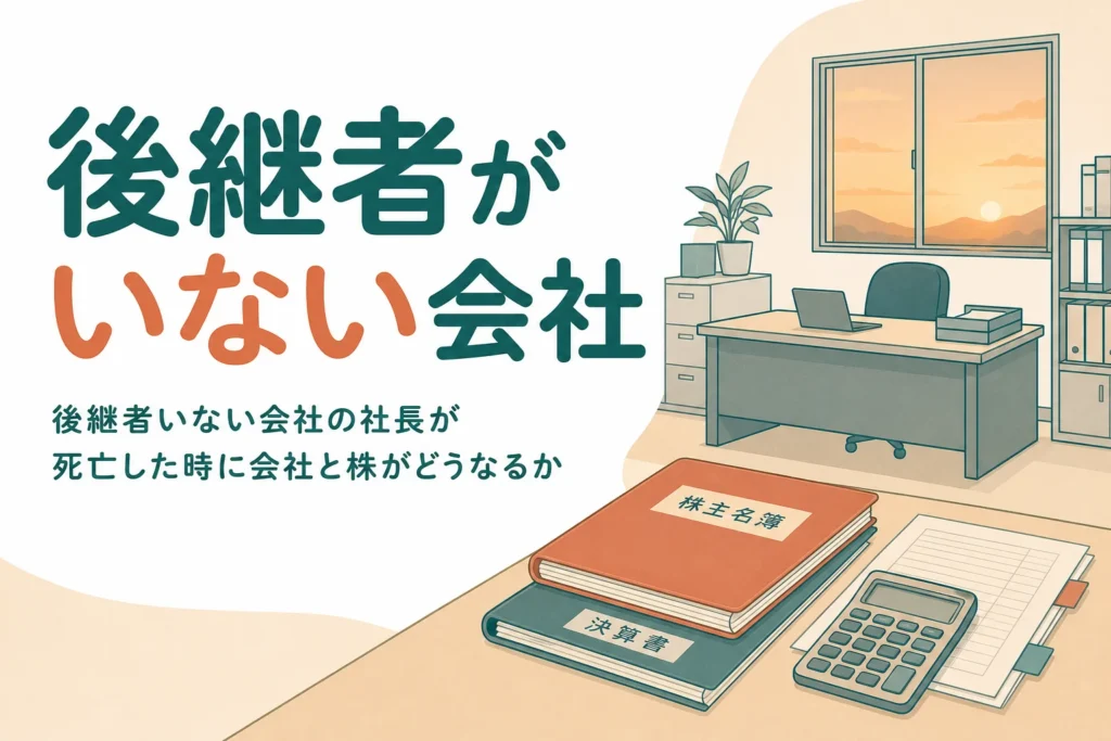 後継者がいない会社の社長が亡くなった時の会社と株の行き先を解説する記事のアイキャッチ