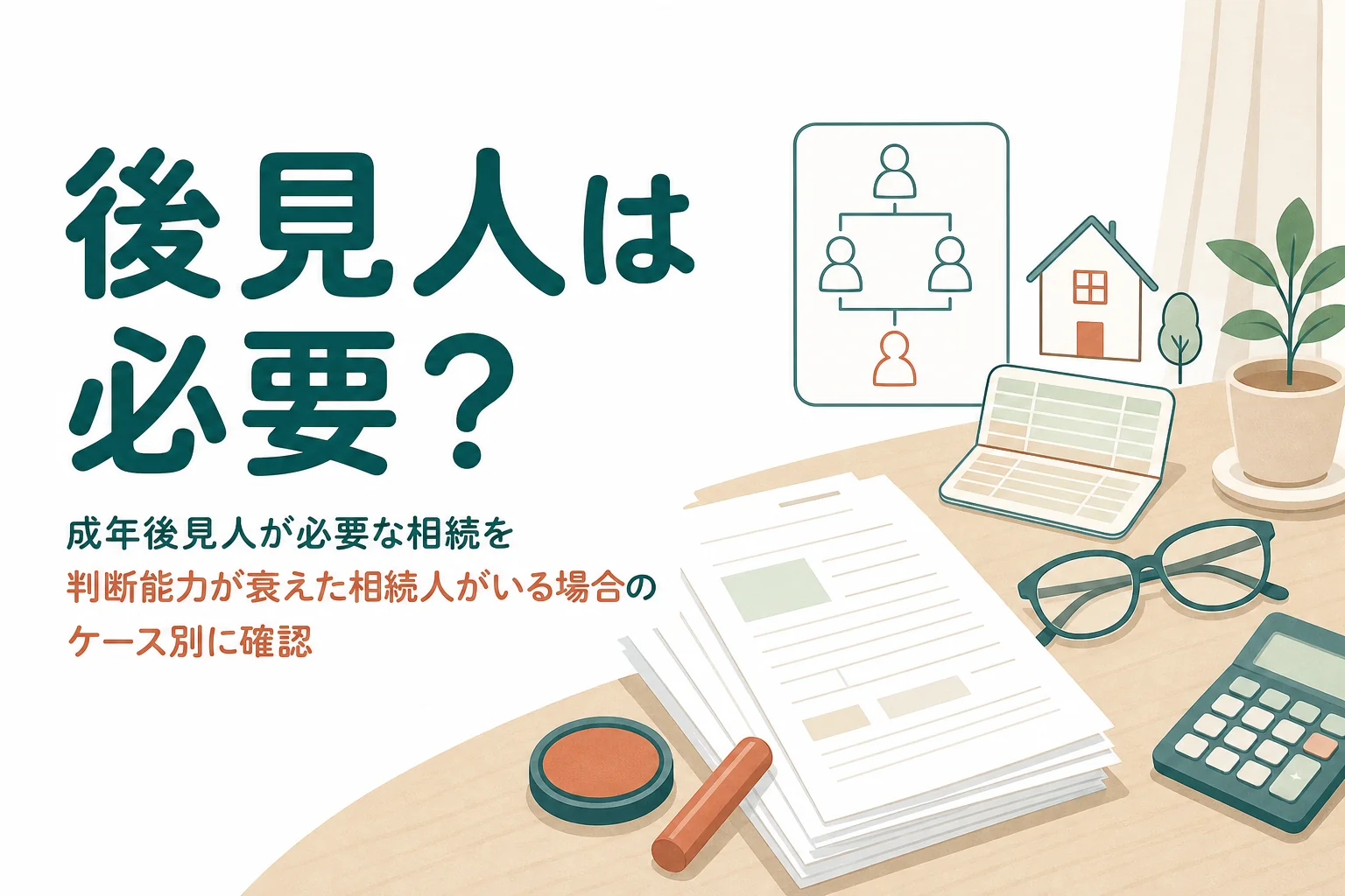 成年後見人が必要な相続を判断能力が衰えた相続人がいる場合のケース別に確認する記事のアイキャッチ