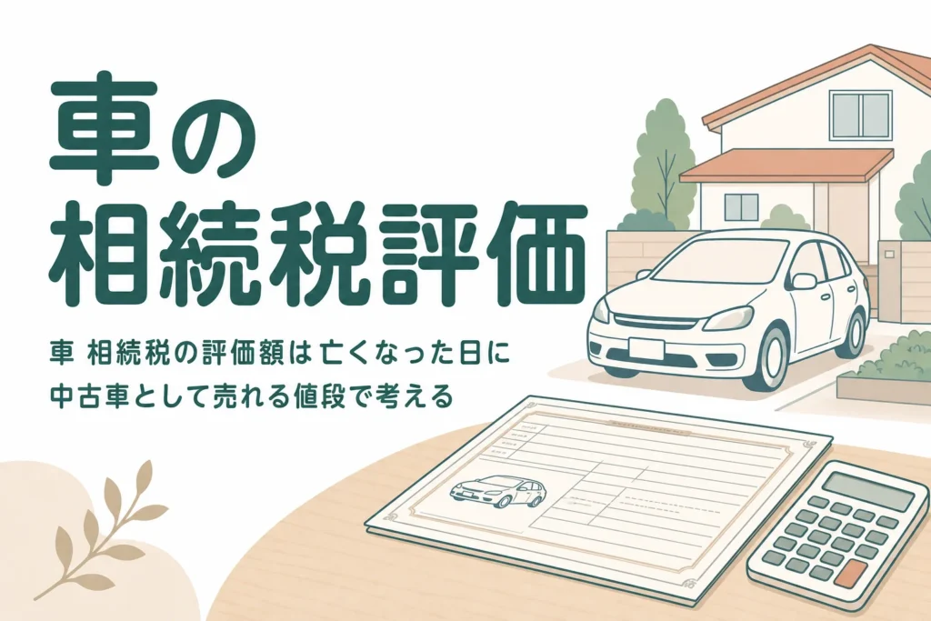亡くなった親の車の相続税評価をケース別に解説する記事のアイキャッチ