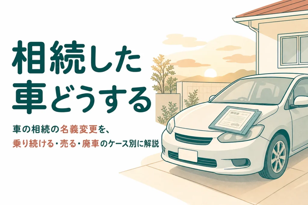 車を相続した時の名義変更を使い道別に解説する記事のアイキャッチ