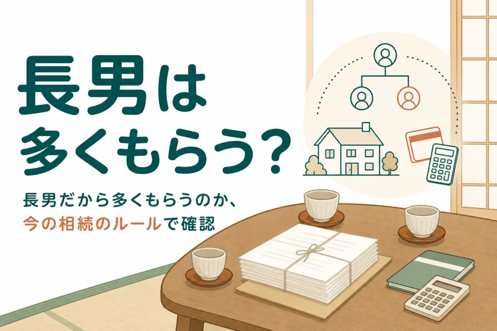 長男だから多くもらうのか、今の相続のルールで確認を解説する記事のアイキャッチ