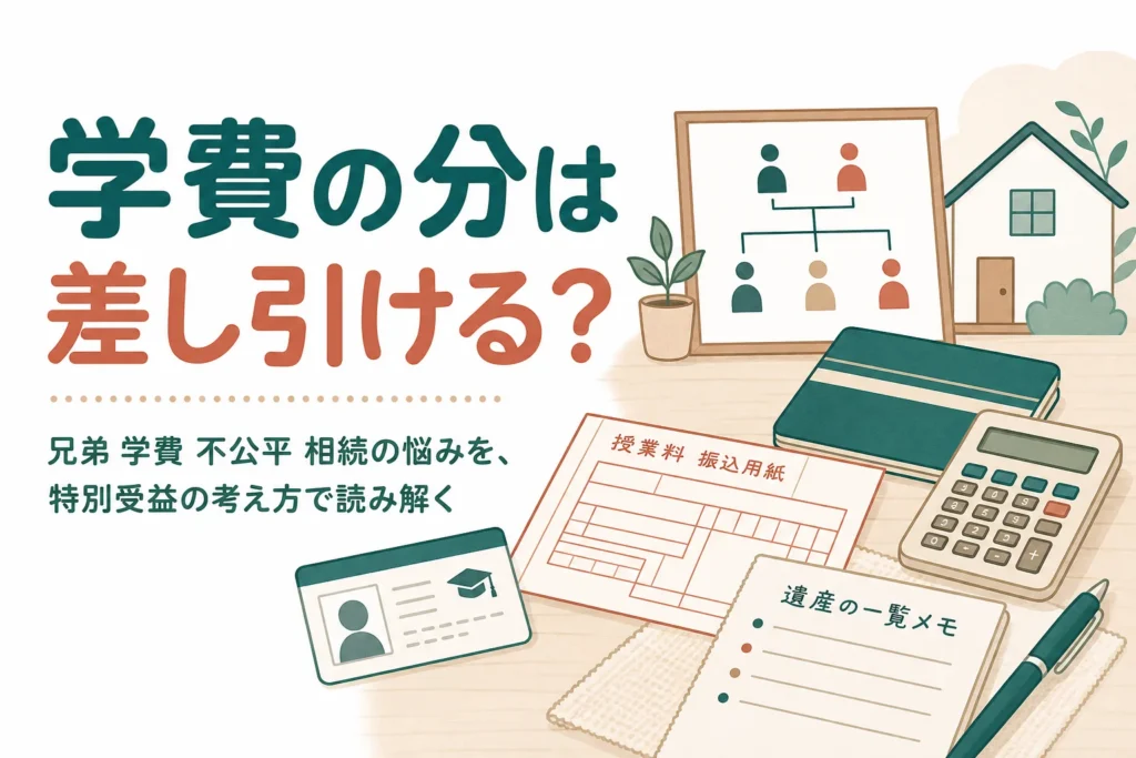 兄弟の一人だけ大学費用を出してもらっていた時の遺産の分け方を紹介する記事のアイキャッチ