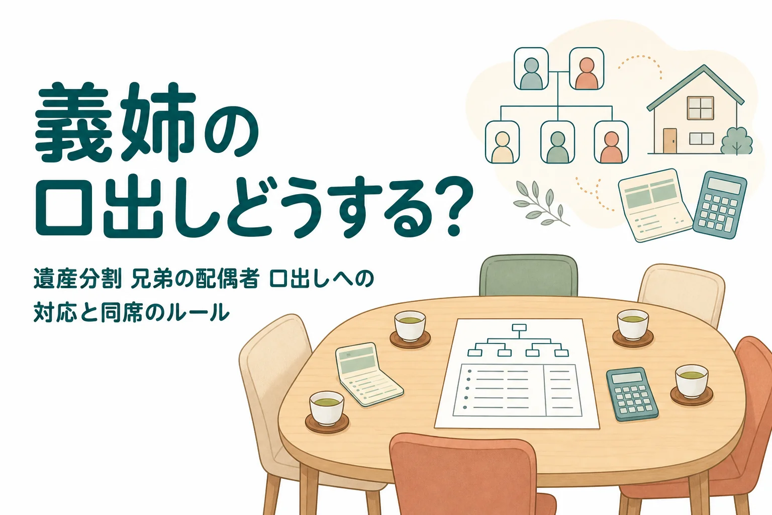 兄弟の配偶者が遺産分割に口を出してきた時の対応を紹介する記事のアイキャッチ