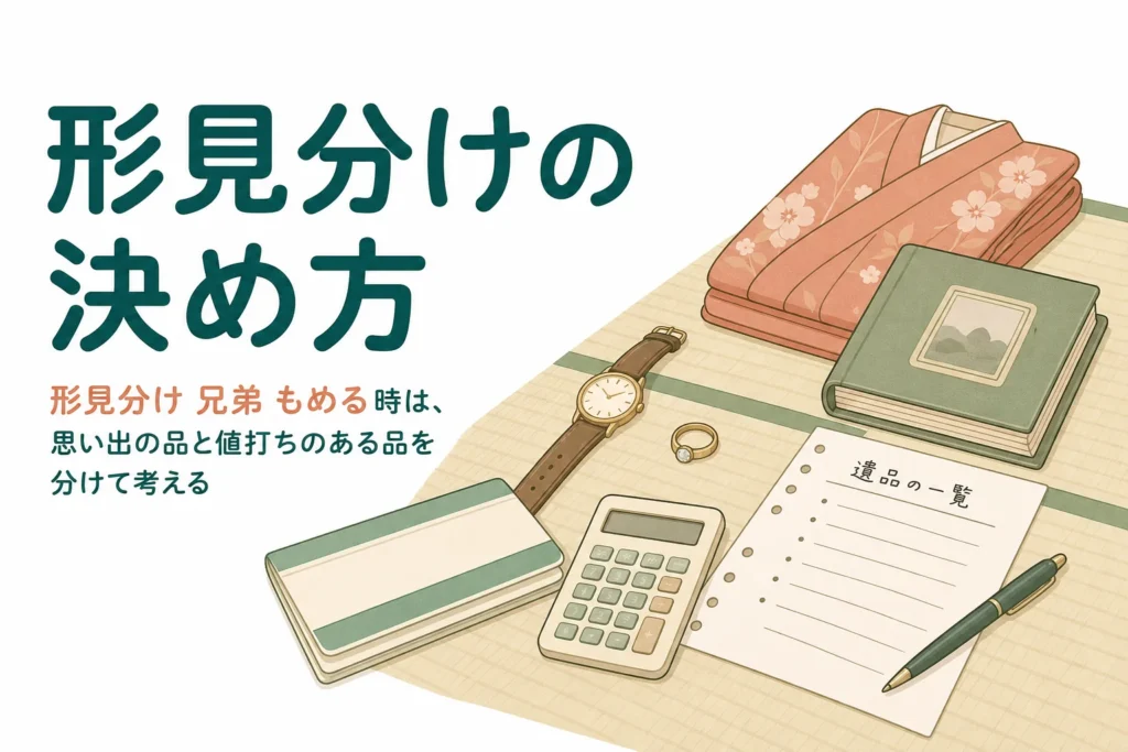形見分けで兄弟がもめた時の決め方と公平に分けるコツを紹介する記事のアイキャッチ