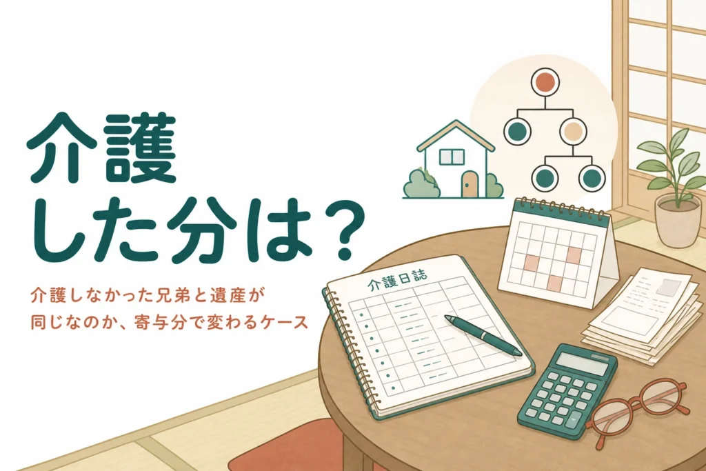 親の介護をした子としなかった子の遺産の分け方を解説する記事のアイキャッチ