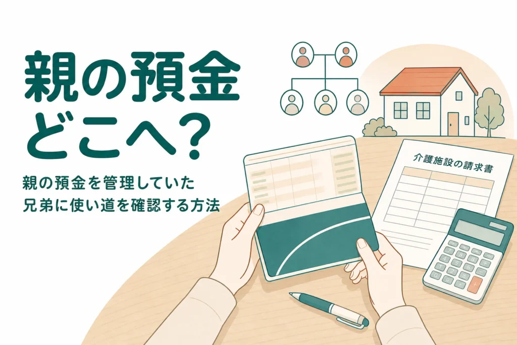 親の預金を管理していた兄弟に使い道を確認する方法を解説する記事のアイキャッチ