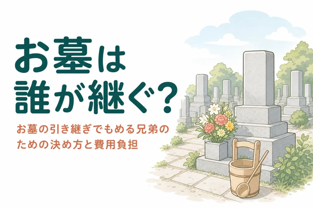 お墓の引き継ぎでもめる兄弟のための決め方と費用負担を解説する記事のアイキャッチ