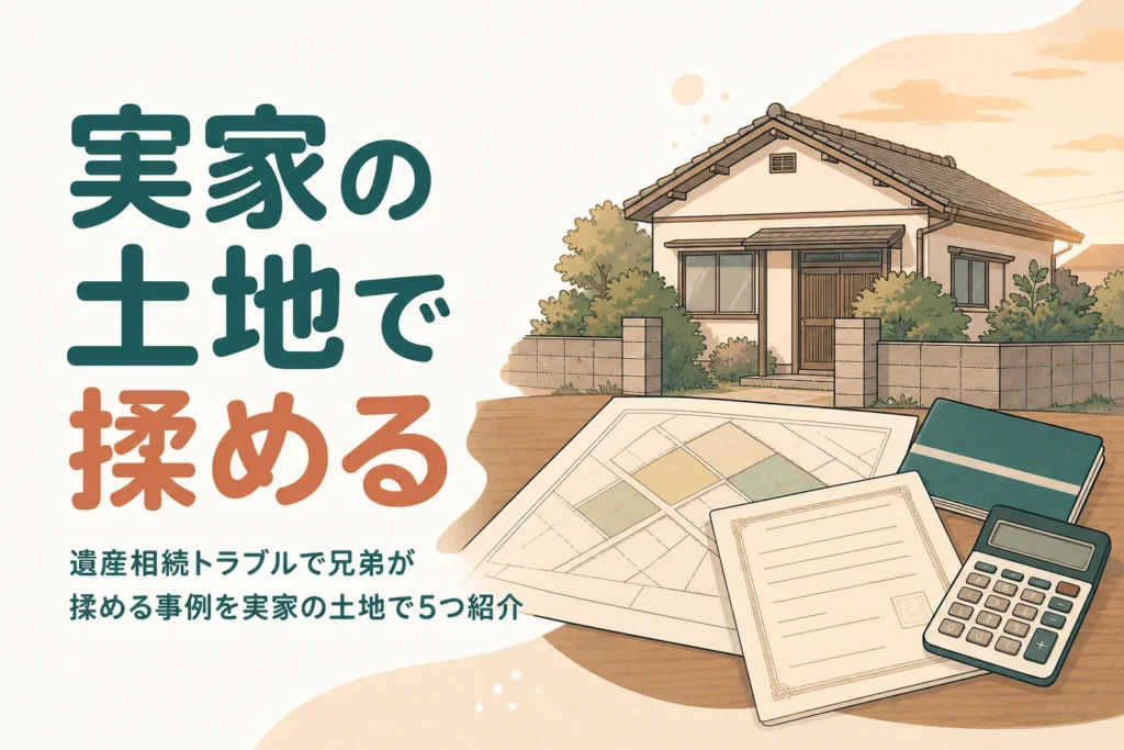 遺産相続で兄弟が実家の土地をめぐって揉める5つの事例と解決策を紹介する記事のアイキャッチ