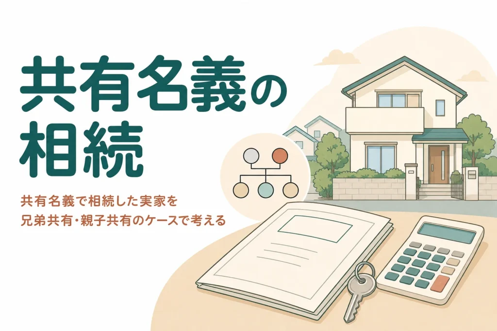 兄弟共有・親子共有のケースで、共有名義で相続した時のリスクと解消法を解説する記事のアイキャッチ