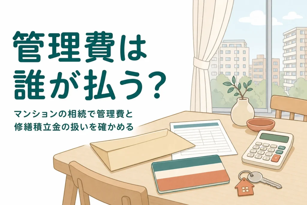 マンションの1室を相続した時の管理費や修繕積立金の扱いを解説する記事のアイキャッチ