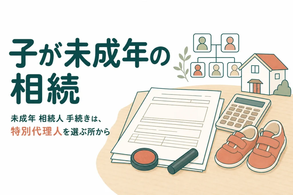 相続人に未成年の子どもがいる時の手続きと特別代理人を解説する記事のアイキャッチ