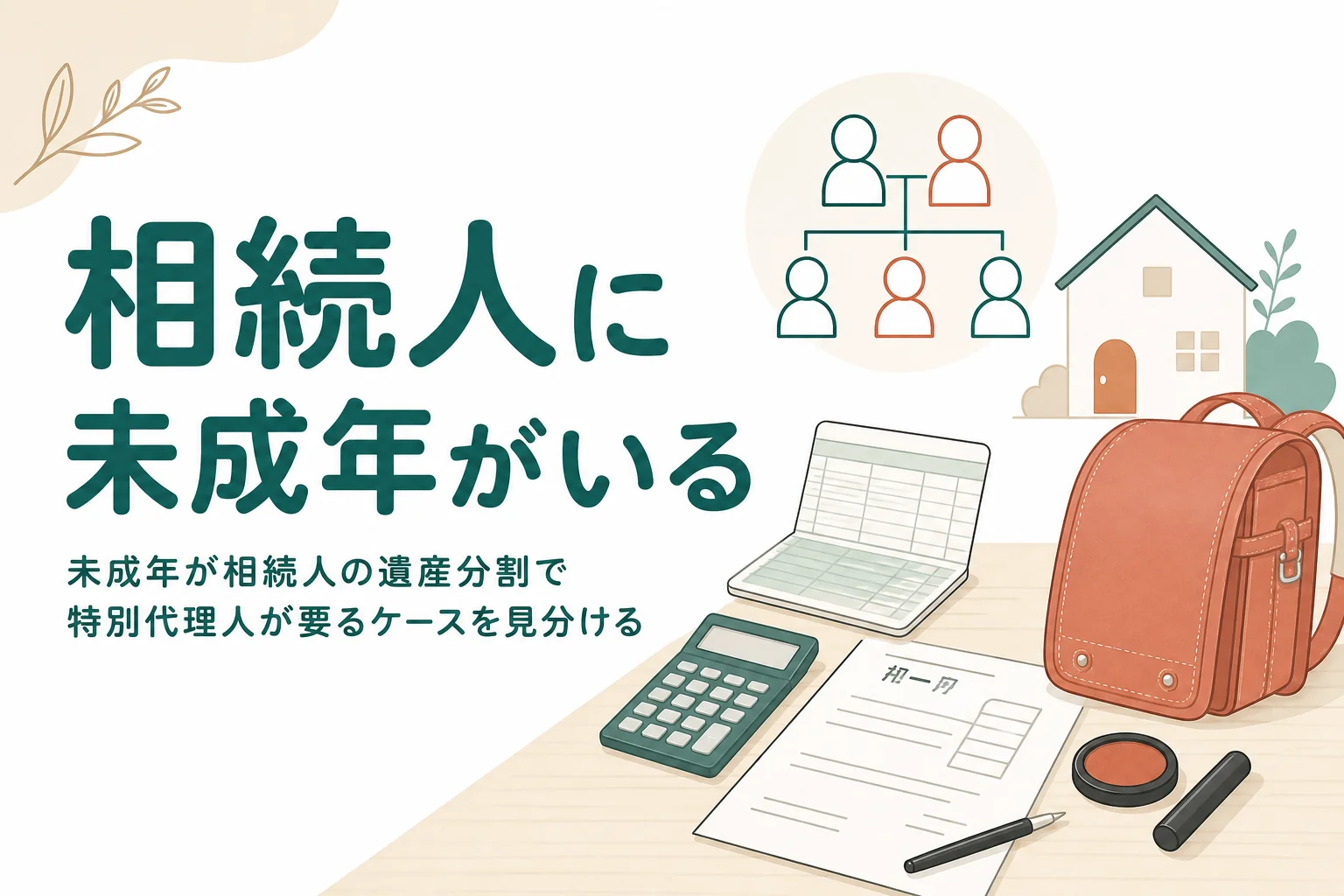 相続人に未成年がいる時の遺産分割と特別代理人をケース別に紹介する記事のアイキャッチ