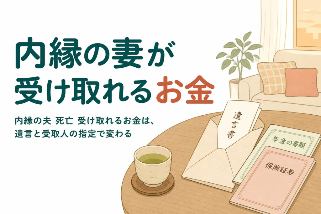 内縁の夫が亡くなった時に妻が受け取れるお金と受け取れないお金を解説する記事のアイキャッチ