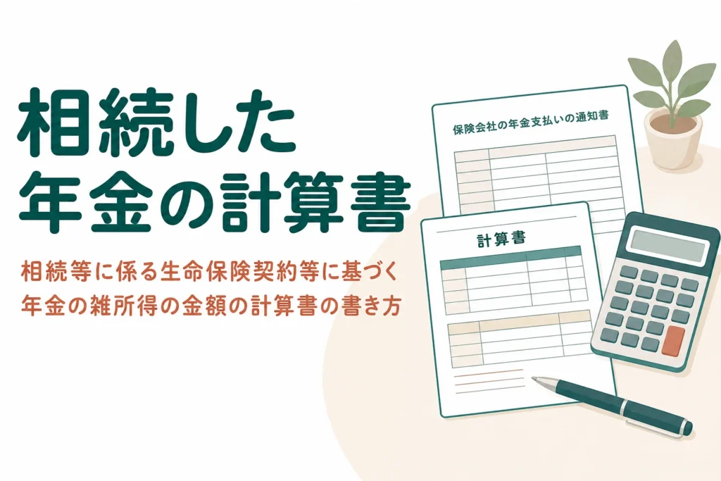 生命保険の年金を相続した時に使う、雑所得の金額の計算書の書き方を解説する記事のアイキャッチ